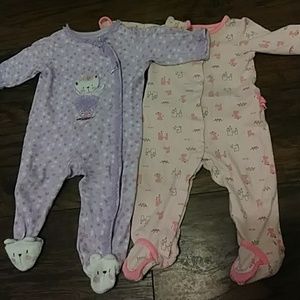 Baby girl footie PJ's 6-9 months